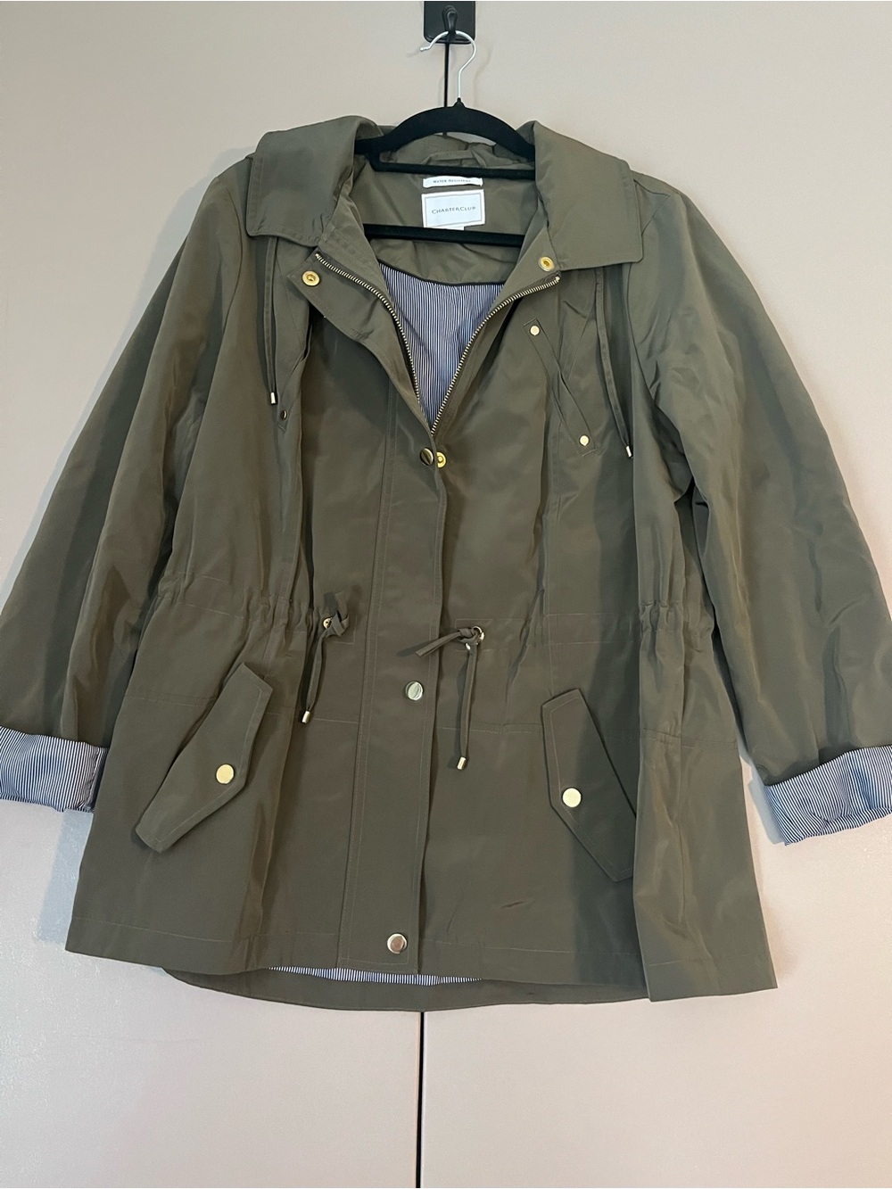 Charter Club Olive Green Utility Anorak Jacket my
